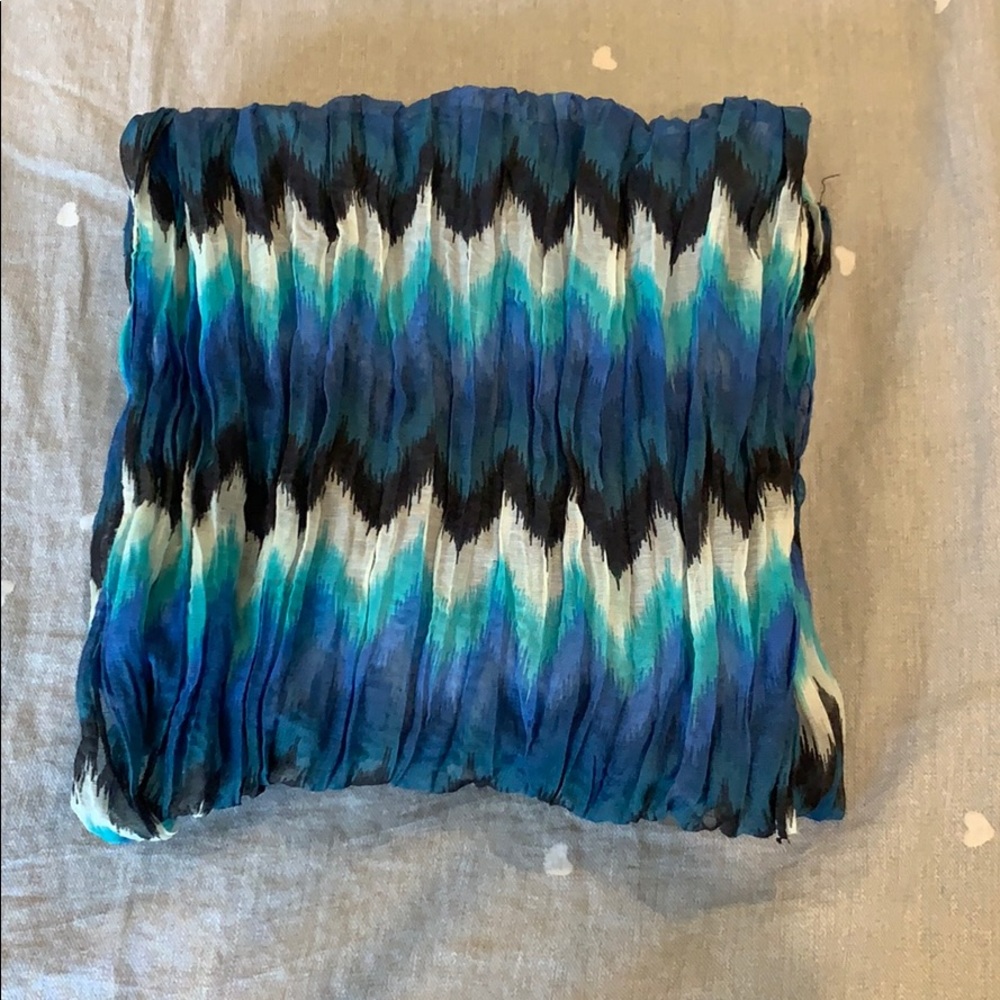 Chevron Pleated Scarf - Multicolor